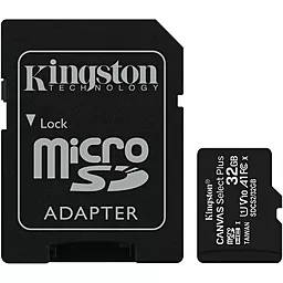 Карта памяти Kingston microSDHC 32GB Canvas Select Plus Class 10 UHS-I U1 V10 A1 + SD-адаптер (SDCS2/32GB)