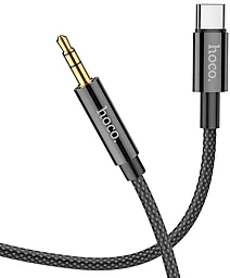 Аудіо кабель Hoco UPA19 Aux mini Jack 3.5 mm - USB Type-C M/M Cable 1 м black - мініатюра 2