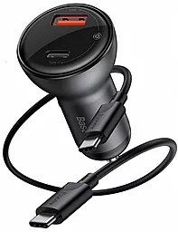 Автомобильное зарядное устройство с быстрой зарядкой Baseus Digital Display 45w QC3.0 USB-C/USB-A ports car charger USB-C cable grey (TZCCBX-B0G) - фото Автомобильное зарядное устройство с быстрой зарядкой Baseus Digital Display 45w QC3.0 USB-C/USB-A ports car charger USB-C cable grey (TZCCBX-B0G)