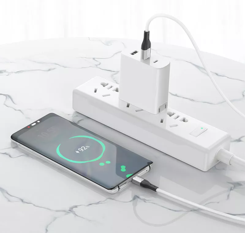 Кабель Hoco X72 Creator USB-A - Type-C Silicone Charging Data 15w 3a 1м cable White - фото 3