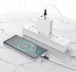 Кабель Hoco X72 Creator USB-A - Type-C Silicone Charging Data 15w 3a 1м cable White - мініатюра 3 Кабель Hoco X72 Creator USB-A - Type-C Silicone Charging Data 15w 3a 1м cable White - мініатюра 3