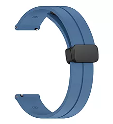 Змінний ремінець для розумного годинника Silicone Magic Lock 20 mm Premium Blue