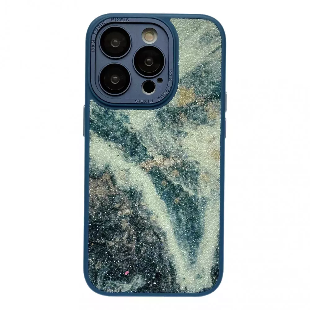 Чохол 1TOUCH Glitter Marble Case для Apple iPhone 13 Blue - фото 1