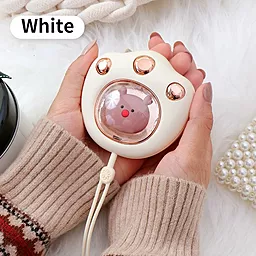 Грелка для рук детская 2400 mAh USB Type-C White - фото Грелка для рук детская 2400 mAh USB Type-C White