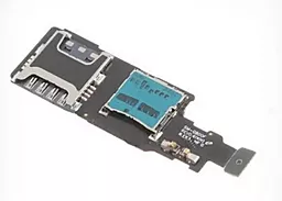 Роз'єм SIM-карти і карти пам'яті Samsung Galaxy S5 mini Duos G800, зі шлейфом, на 1 Sim-карту - фото Роз'єм SIM-карти і карти пам'яті Samsung Galaxy S5 mini Duos G800, зі шлейфом, на 1 Sim-карту