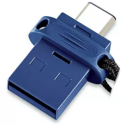 Флешка Verbatim Dual USB Drive Type-C/USB 3.0 32 GB (49966) Синий - фото Флешка Verbatim Dual USB Drive Type-C/USB 3.0 32 GB (49966) Синий