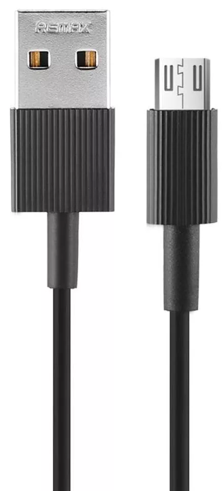 Кабель Remax Chaino USB-A - micro USB 12w 2.4a 1м cable Black (RC-120m) - фото 1
