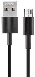 Кабель Remax Chaino USB-A - micro USB 12w 2.4a 1м cable Black (RC-120m) - фото Кабель Remax Chaino USB-A - micro USB 12w 2.4a 1м cable Black (RC-120m)