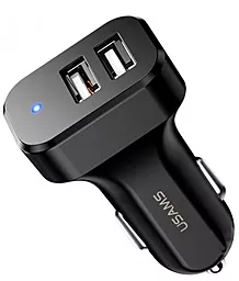 Автомобільний зарядний пристрій Usams C13 King-Tu Series Double USB 2.1A + 3in1 Cable Black - мініатюра 3