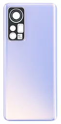 Задняя крышка корпуса Xiaomi 12 со стеклом камеры Original Purple - фото Задняя крышка корпуса Xiaomi 12 со стеклом камеры Original Purple