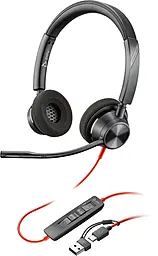 Наушники Poly 3320-M USB-A/C Black (8X220AA) - фото Наушники Poly 3320-M USB-A/C Black (8X220AA)