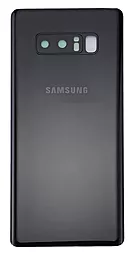 Задняя крышка корпуса Samsung Galaxy Note 8 N950 со стеклом камеры Midnight Black - миниатюра 2