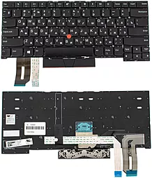Клавиатура для ноутбука Lenovo ThinkPad T490s, T495s без рамки Black