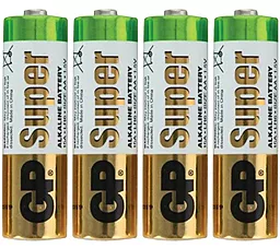 Батарейки GP AA (LR6) Super Alkaline (GP15A-2UE4) BLISTER CARD 4шт - миниатюра 2