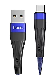 Кабель Hoco U39 Slender USB-A - Type-C 12w 2.4a 1.2м cable Blue - фото Кабель Hoco U39 Slender USB-A - Type-C 12w 2.4a 1.2м cable Blue
