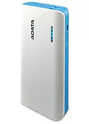 Повербанк ADATA PT100 10000 mAh White/Blue (APT100-10000M-5V-CWHBL) - фото Повербанк ADATA PT100 10000 mAh White/Blue (APT100-10000M-5V-CWHBL)
