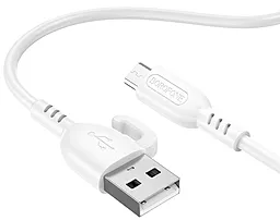Кабель Borofone BX91 USB-A - micro USB 12w 2.4a 1м cable White - фото Кабель Borofone BX91 USB-A - micro USB 12w 2.4a 1м cable White