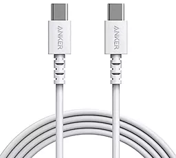 USB Кабель Anker Powerline Select+ 18w 3a 0.9m USB Type-C - Type-C Cable white (A8022H21)