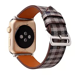 Сменный ремешок для умных часов Leather Skew Lattice Series — Apple Watch 38 mm | 40 mm | 41 mm Brown