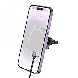 Тримач Hoco HW17 Crystal (air outlet) Gray - фото Тримач Hoco HW17 Crystal (air outlet) Gray