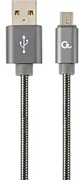 Кабель USB Cablexpert 2M micro USB Cable Grey (CC-USB2S-AMmBM-2M-BG)
