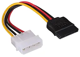 Шлейф (Кабель) EasyLife Molex - SATA 0.2m чорний (YT-PA-SATA (4P-1xSATA))