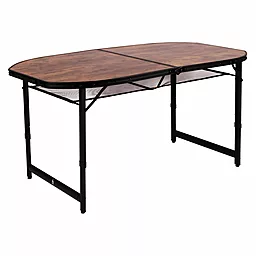 Стіл Bo-Camp Woodbine Oval 150x80 cm Black/Wood look (1404230) - фото Стіл Bo-Camp Woodbine Oval 150x80 cm Black/Wood look (1404230)