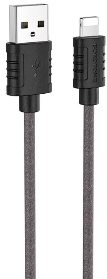 Кабель Borofone BX52 USB-A - Lightning 12w 2.4a 1м cable Black - фото 1
