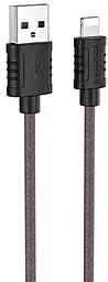 Кабель Borofone BX52 USB-A - Lightning 12w 2.4a 1м cable Black - фото Кабель Borofone BX52 USB-A - Lightning 12w 2.4a 1м cable Black