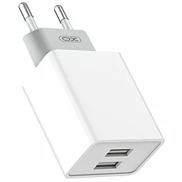 Сетевое зарядное устройство XO L65 2.4a 2xUSB-A ports charger white