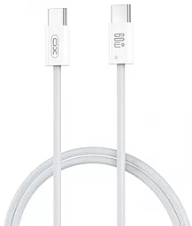 Кабель XO NB-Q273 USB Type-C - Type-C 60w 3a 1м PD cable White - фото Кабель XO NB-Q273 USB Type-C - Type-C 60w 3a 1м PD cable White