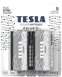 Батарейки Tesla Silver+ D LR20 2шт - фото Батарейки Tesla Silver+ D LR20 2шт