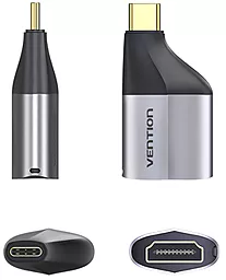 Видео переходник (адаптер) Vention USB Type-C - HDMI v2.0 4k 60hz gray (TCAH0) - миниатюра 2