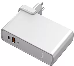 Сетевое зарядное устройство Baseus Power Station 45W PD + QC3.0 GaN USB-C+A + USB-C-C Cable + Power Bank 10000 mAh White (PPNLD-C02) - миниатюра 4