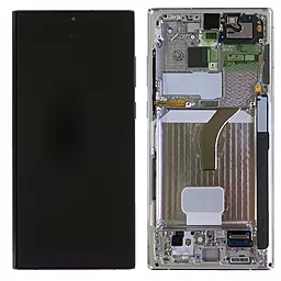 Дисплей Samsung Galaxy S22 Ultra S908 с тачскрином и рамкой, сервисный оригинал, Phantom White - фото Дисплей Samsung Galaxy S22 Ultra S908 с тачскрином и рамкой, сервисный оригинал, Phantom White