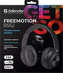 Навушники Defender FreeMotion B552 Black (63552) - мініатюра 7