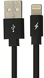 Кабель Remax Moss USB-A - Lightning 12w 2.4a 0.3м cable Black (RC-079i) - фото Кабель Remax Moss USB-A - Lightning 12w 2.4a 0.3м cable Black (RC-079i)