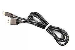 Кабель Dengos USB-A - Lightning 12w 4a 1м cable Black (NTK-L-KPR-USB3-Black) - фото Кабель Dengos USB-A - Lightning 12w 4a 1м cable Black (NTK-L-KPR-USB3-Black)