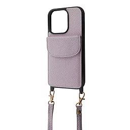 Чехол Wave Leather Pocket Case для Apple iPhone 14 Pro Light Purple