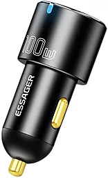 Автомобільний зарядний пристрій Essager 100W 3A PD/QC Optimus Prime High Power Car Charger USB-A-C Black (ECCAC-QTZ01) - мініатюра 3