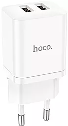 Мережевий зарядний пристрій Hoco N25 Maker 10.5W 2.1A 2xUSB-A + mircoUSB Cable White - мініатюра 3