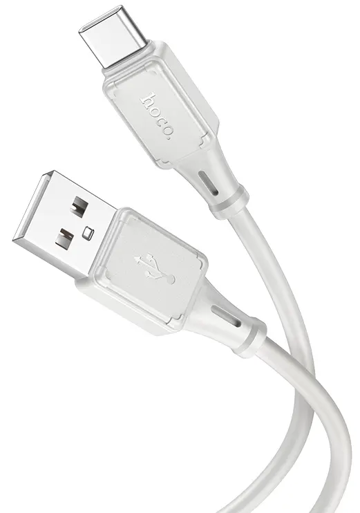 Кабель Hoco X101 silicone USB-A to Type-C 15w 3a 1м cable Gray - фото 3