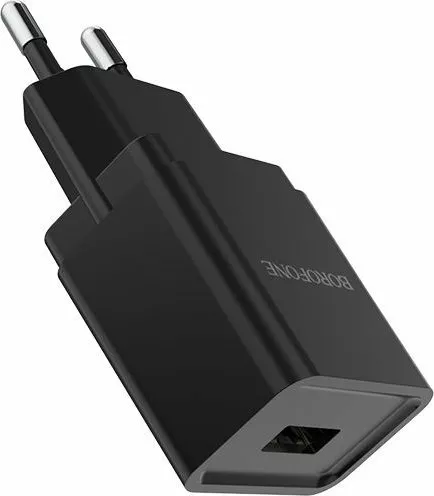 Сетевое зарядное устройство Borofone BA19A Nimble 1a home charger black - фото 2