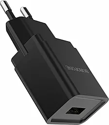 Сетевое зарядное устройство Borofone BA19A Nimble 1a home charger black - миниатюра 2