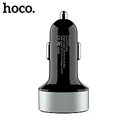 Автомобильное зарядное устройство Hoco Z26 2USB/2.1A + LCD Black - миниатюра 3