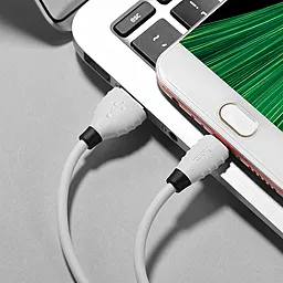 Кабель Hoco X27 Excellent USB-A - micro USB 12w 2.4a 1м cable White - мініатюра 4 Кабель Hoco X27 Excellent USB-A - micro USB 12w 2.4a 1м cable White - мініатюра 4