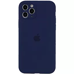 Чехол Silicone Case Full Camera для Apple iPhone 12 Pro Max Deep Navy - фото Чехол Silicone Case Full Camera для Apple iPhone 12 Pro Max Deep Navy