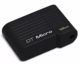 Флешка Kingston DataTraveler Micro 16 GB (DTMCK/16GB) Black - миниатюра 2