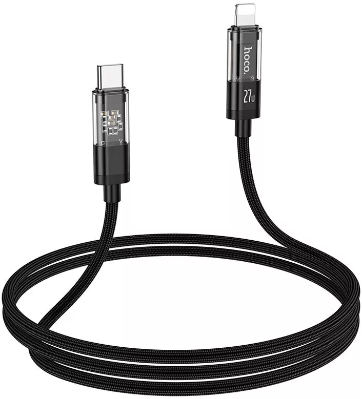 Кабель Hoco U116 USB Type-C - Lightning 27w 3a 1.2м PD сable Black - фото 5