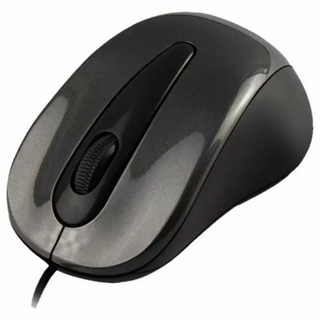 Комп'ютерна мишка Aneex E-M438  USB Grey/Black - фото 1